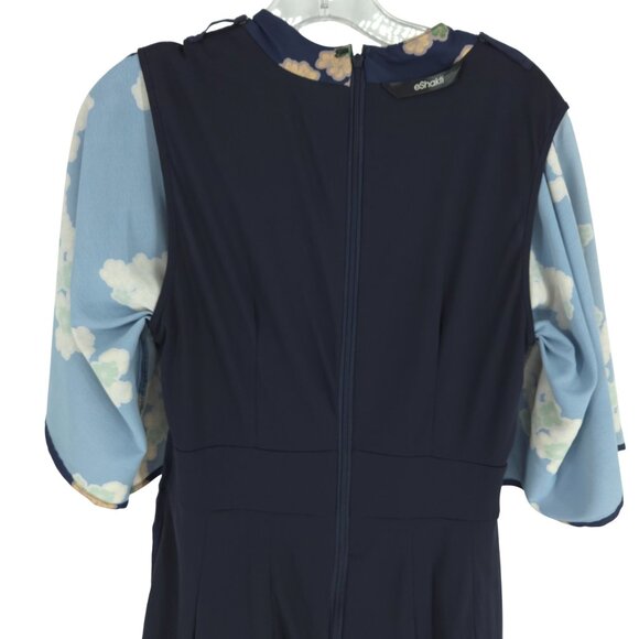 eshakti Wide Leg Jumpsuit Floral Plunge Neckline Kimono style ESTIMATED SIZE M - Picture 10 of 16